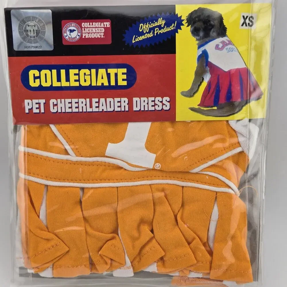 Tennessee Volunteers Pet Cheerleader Dress XS Dog Outfit New